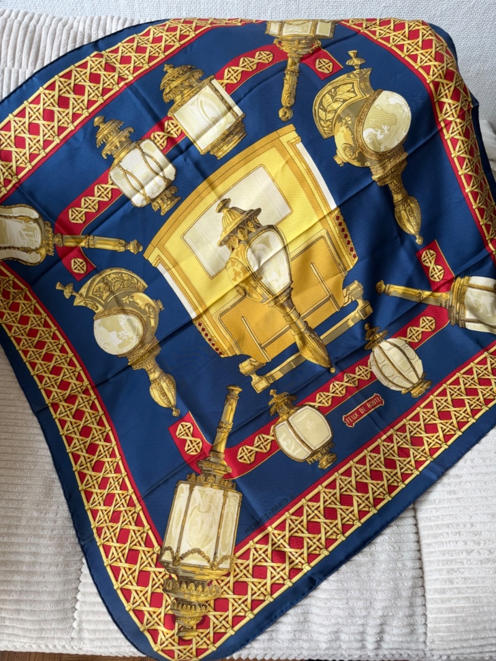 Hermès “Feux de Route” Silk Scarf 90cm (with COA)